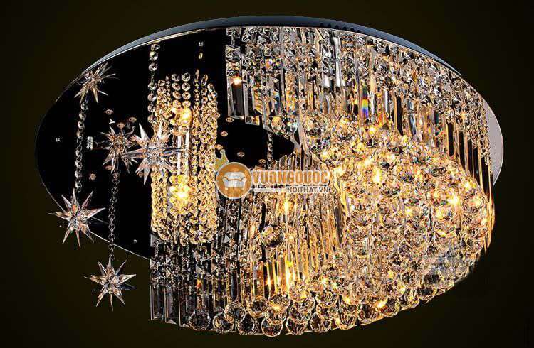 Đèn ốp trần pha lê thiết kế trăng sao cực đẹp CM103-8